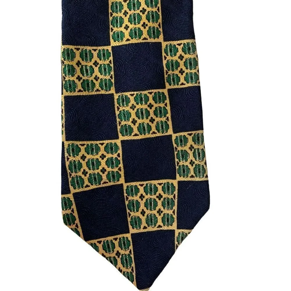 Ermenegildo Zenga blue square graphic tie